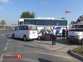 Antalya'da zincirleme kaza: 1 ölü, 2 yaralı