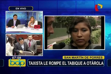 Congresista Fredy Otárola denuncia que taxista le rompió el tabique