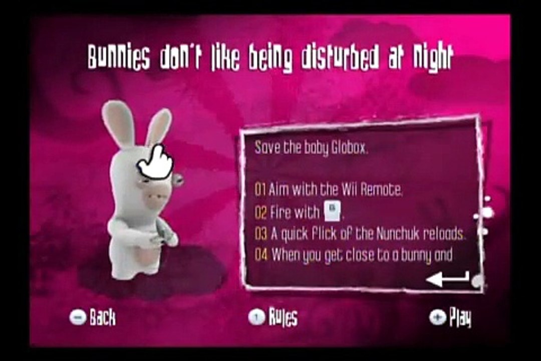 Rayman Raving Rabbids- Bunnies don't like being disturbed at night