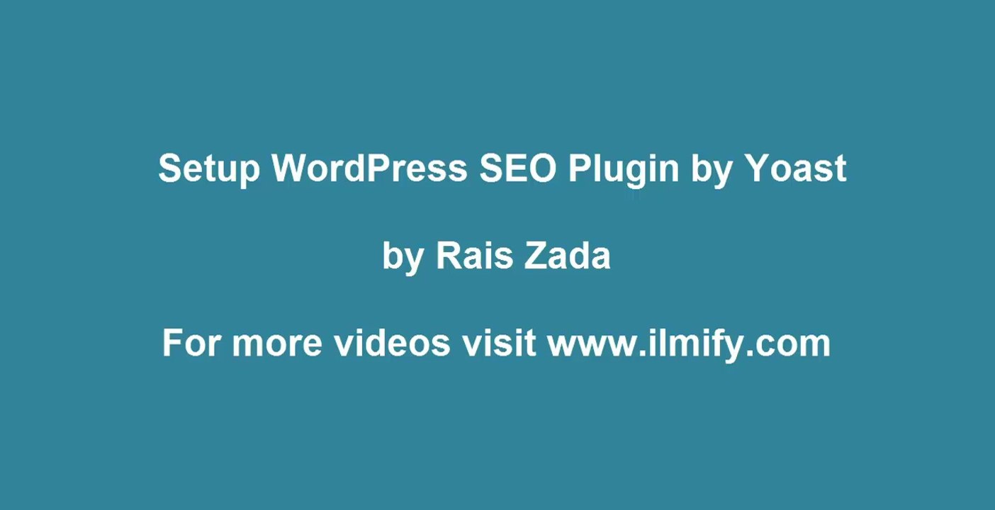 How to Setup WordPress SEO Plugin by Yoast - Urdu Tutorial