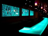 Sake Cafe, New Orleans Custom Water Bubble Walls and LED Bartop