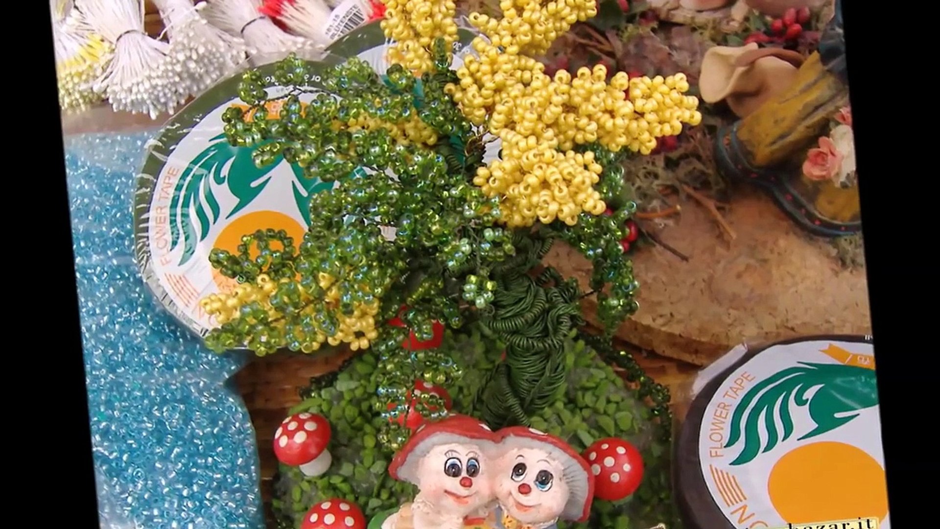 Perline Bonsai Alberelli Fai Da Te Fiori E Bomboniere Calla Uva E Mimosa