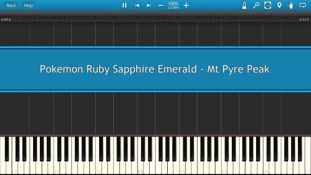Pokemon Ruby Sapphire Emerald - Mt Pyre Peak [Piano Tutorial]