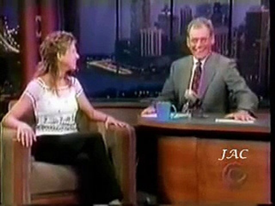 Jennifer Aniston and David Letterman     1998
