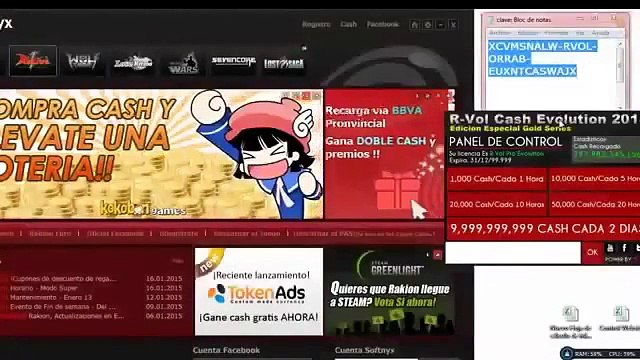 NUEVO HACK DE CASH RAKION LATINO 2015 Actualizado 18-01-15 Descarga ya!