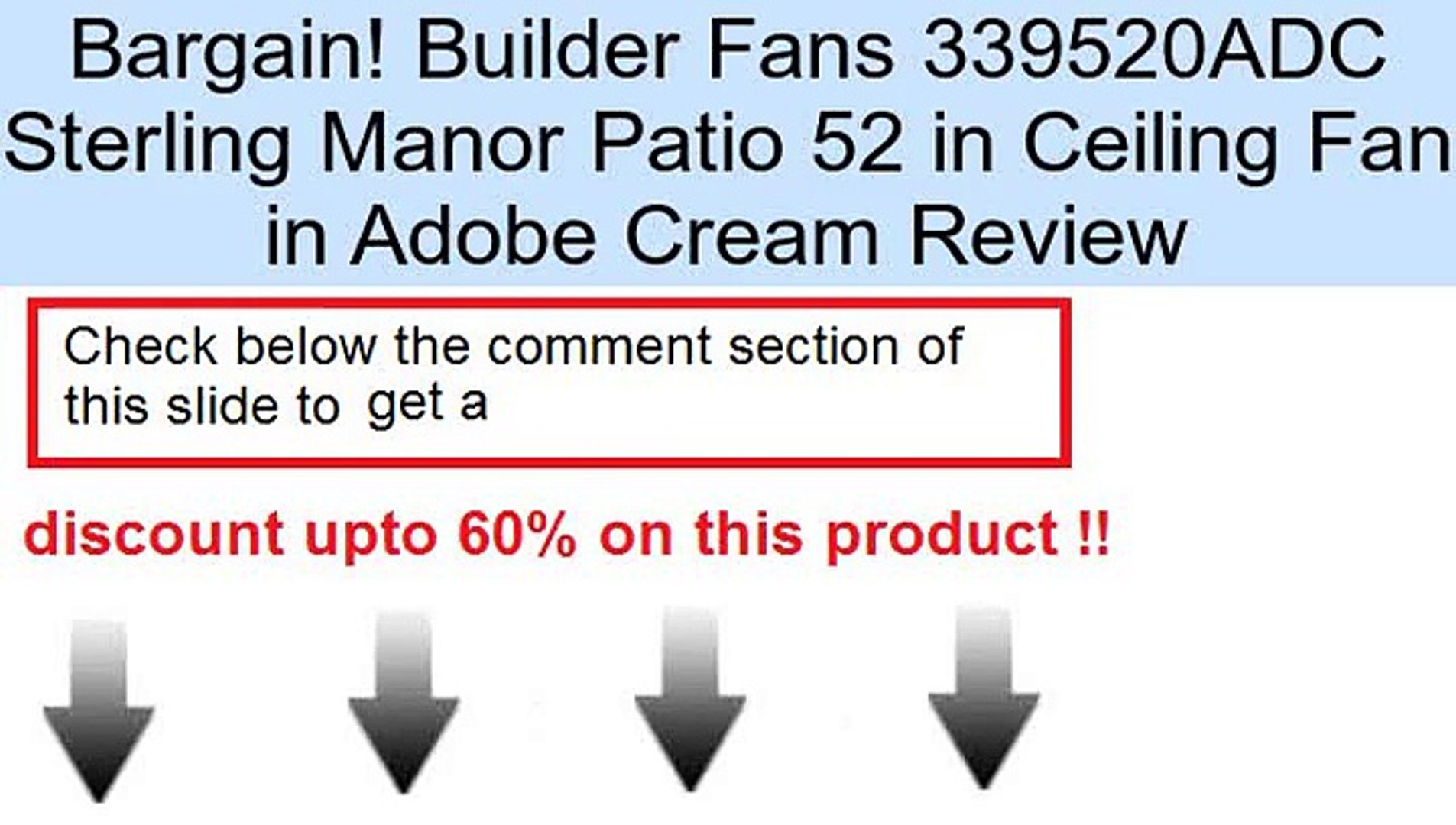 Builder Fans 339520adc Sterling Manor Patio 52 In Ceiling Fan In