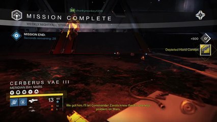 Destiny - 'Depleted Hand Cannon' from nightfall