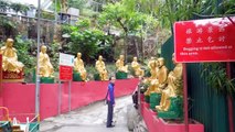 Funky Golden Buddha!!  Hong Kong Ten Thousand Buddhas Monastery