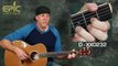 Learn acoustic song Eagles Hotel California beginner guitar lesson strumming version with chords