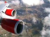 Landing with Boeing 747-400  Virgin(1) in London-Heathrow (with comments and details)