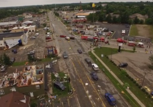 Confirmed Tornado Sweeps Through Portland, Michigan
