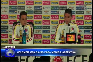 Colombia con bajas para medir a Argentina