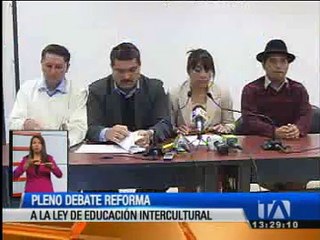 Pleno debate reforma a la Ley de Educación Intercultural
