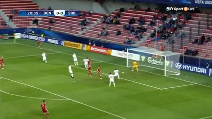 1-0 Rasmus Falk Jensen Goal | Denmark vs Serbia 23.06.2015