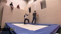 Wall Trampoline: Jeff Glor learns new sport - WEB EXTRA