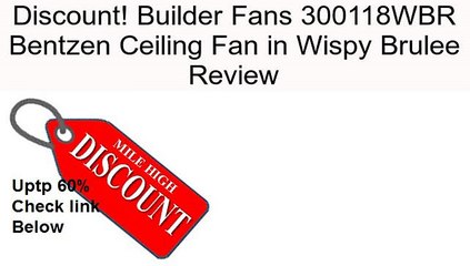 Builder Fans 300118WBR Bentzen Ceiling Fan in Wispy Brulee Review