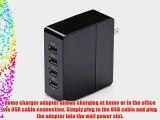 Tmvel 4-Port 30 Watts Worldwide USA 100-240 Volts Travel Home Wall AC USB Charger for Cell