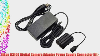 Nikon D3100 Digital Camera Adapter Power Supply Connector Kit - Replacement For Nikon EH-5A