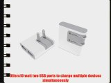 Macally Dual USB Wall Mount Foldable for iPhone4 DualUSB