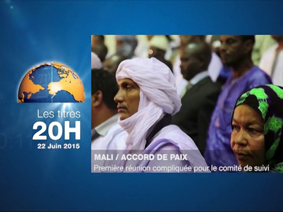 Le 20 Heures de RTI 1 du 22 juin 2015 avec Ali Diarrassouba