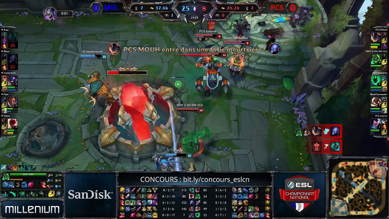 Best Of demi finale ESL Championnat national - Millenium vs PCS