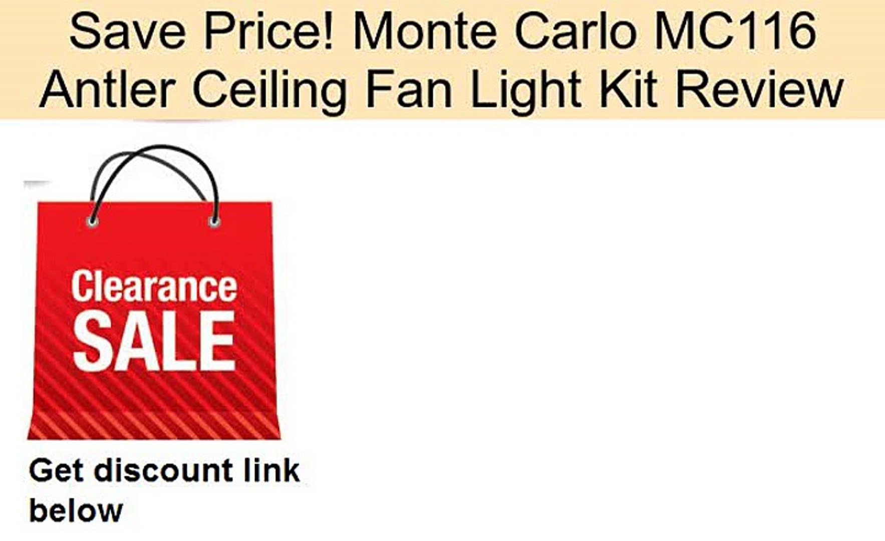 Monte Carlo Mc116 Antler Ceiling Fan Light Kit Review Video