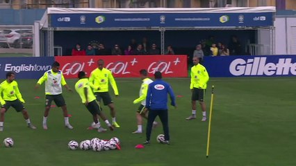 Brasil treina para pegar Paraguai