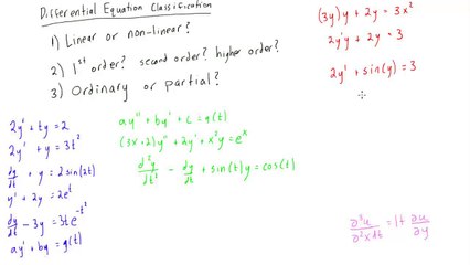 How to classify differential equations
