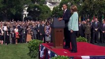 CNN: President Obama welcomes German Chancellor Angela Merkel to the White House