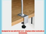 Displays2go Stand with Clamp and Adjustable Gooseneck Arm for iPad 1/2 - Silver (IPDCH03)
