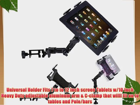 ChargerCity Heavy Duty 4-WAY Multi Adjustable Joint Aluminum Alloy Pole/Bar Clamp Mount for