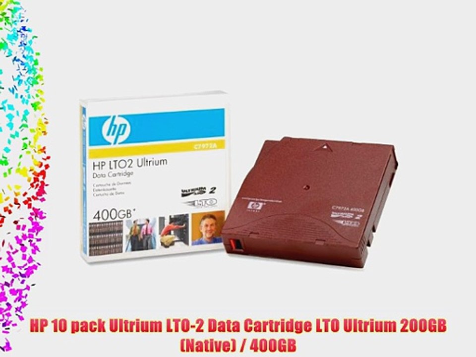 HP 10 pack Ultrium LTO-2 Data Cartridge LTO Ultrium 200GB (Native) / 400GB