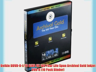 Delkin DDVD-R-I/10 BIND 8X 100 Year Life Span Archival Gold Inkjet DVD-R (10 Pack Binder)