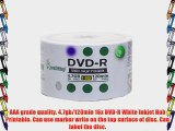 Smartbuy 4.7gb/120min 16x DVD-R White Inkjet Hub Printable Blank Media Recordable Disc (200-Disc)