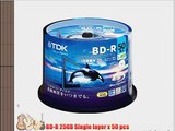 TDK Blu-ray BD-R Disk | 25GB 4x Speed Spindle 50 Pack (Japanese Import)