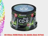 CD-R Discs 700MB/80min 48x Spindle Black 50/Pack
