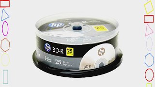 HP BD-R 6X 25GB Blu-Ray 25 Pack Blank Discs in Spindle
