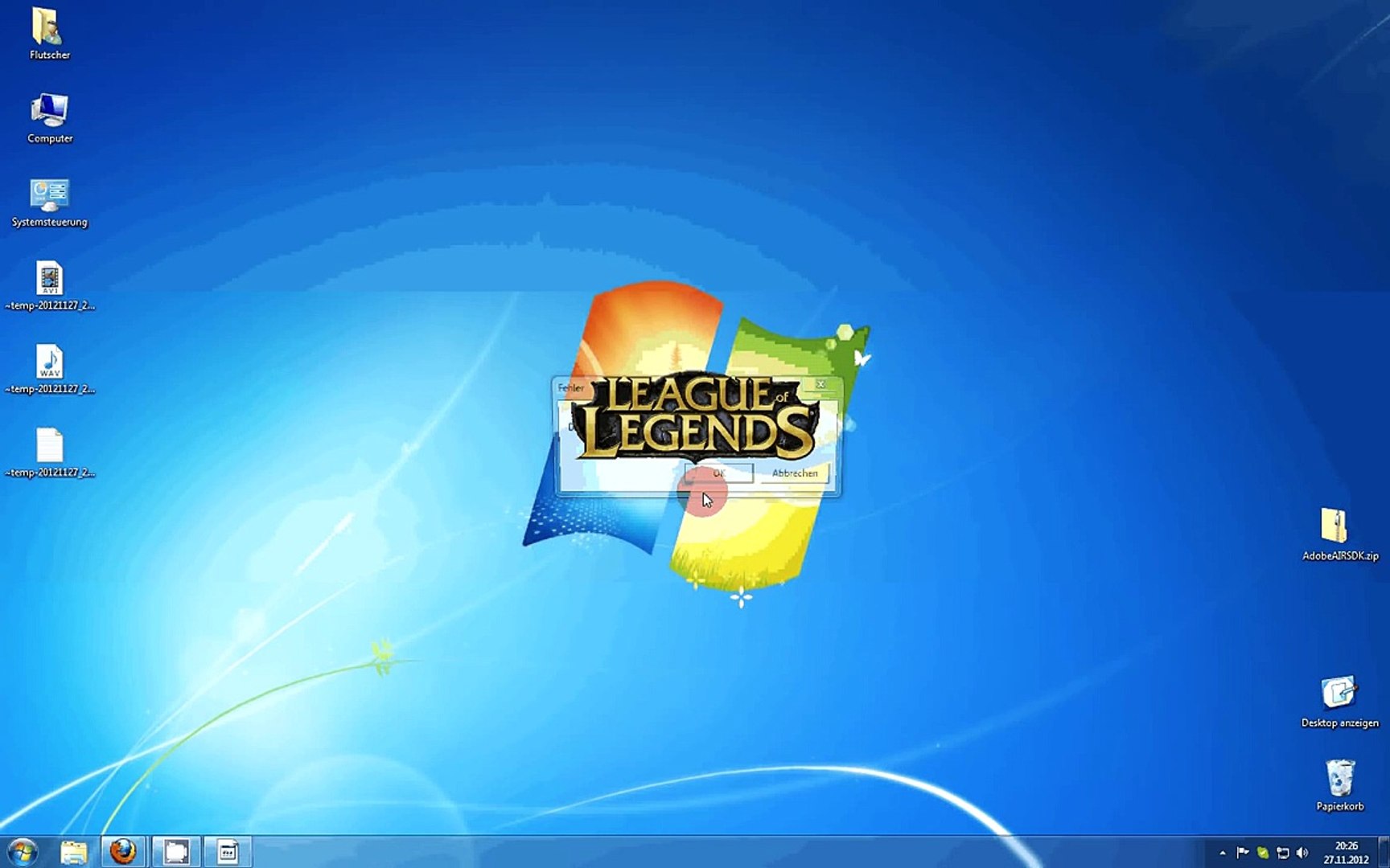 League Of Legends Error Adobe Air Debug Launcher Has Stopped