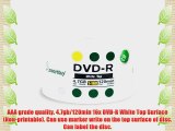 Smartbuy 4.7gb/120min 16x DVD-R White Top Blank Data Video Recordable Media Disc (200-Disc)