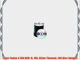 Taiyo Yuden 4.7GB DVD R 16X Silver Thermal 100 Disc Spindle