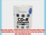 Smartbuy 700mb/80min 52x CD-R White Inkjet Hub Printable Blank Recordable Media Disc (1200-Disc)