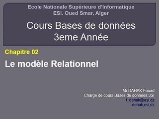 Le modèle relationnel: La théorie de la normalisation
