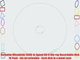 Verbatim Mitsubishi 50GB 4x Speed BD-R Blu-ray Recordable Disk 10 Pack - Ink-jet printable