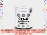 Smartbuy 700mb/80min 52x CD-R Silver Inkjet Hub Printable Blank Recordable Media Disc (3000-Disc)