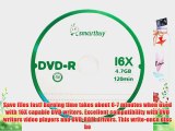 Smartbuy 4.7gb/120min 16x DVD-R Logo Top Blank Data Video Recordable Media Disc (200-Disc)