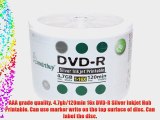 Smartbuy 4.7gb/120min 16x DVD-R Silver Inkjet Hub Printable Blank Media Data Record Disc (1200-Disc)