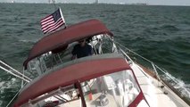 Pearson 36 Cutter sailing Pensacola Bay in 22 knots of wind.  1080P