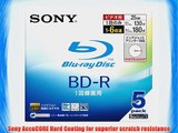 Sony Blu-ray Disc 5 Pack - 25GB 6X BD-R - White Inkjet Printable [Japanese Import]