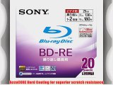 Sony Blu-ray Disc 20 Pack - 25GB 2X BD-RE White Inkjet Printable [Japanese Import]