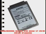 Toshiba MK3008GAL - Hard drive - 30 GB - internal - 1.8 - ATA-100 - 4200 rpm - ZIF connection